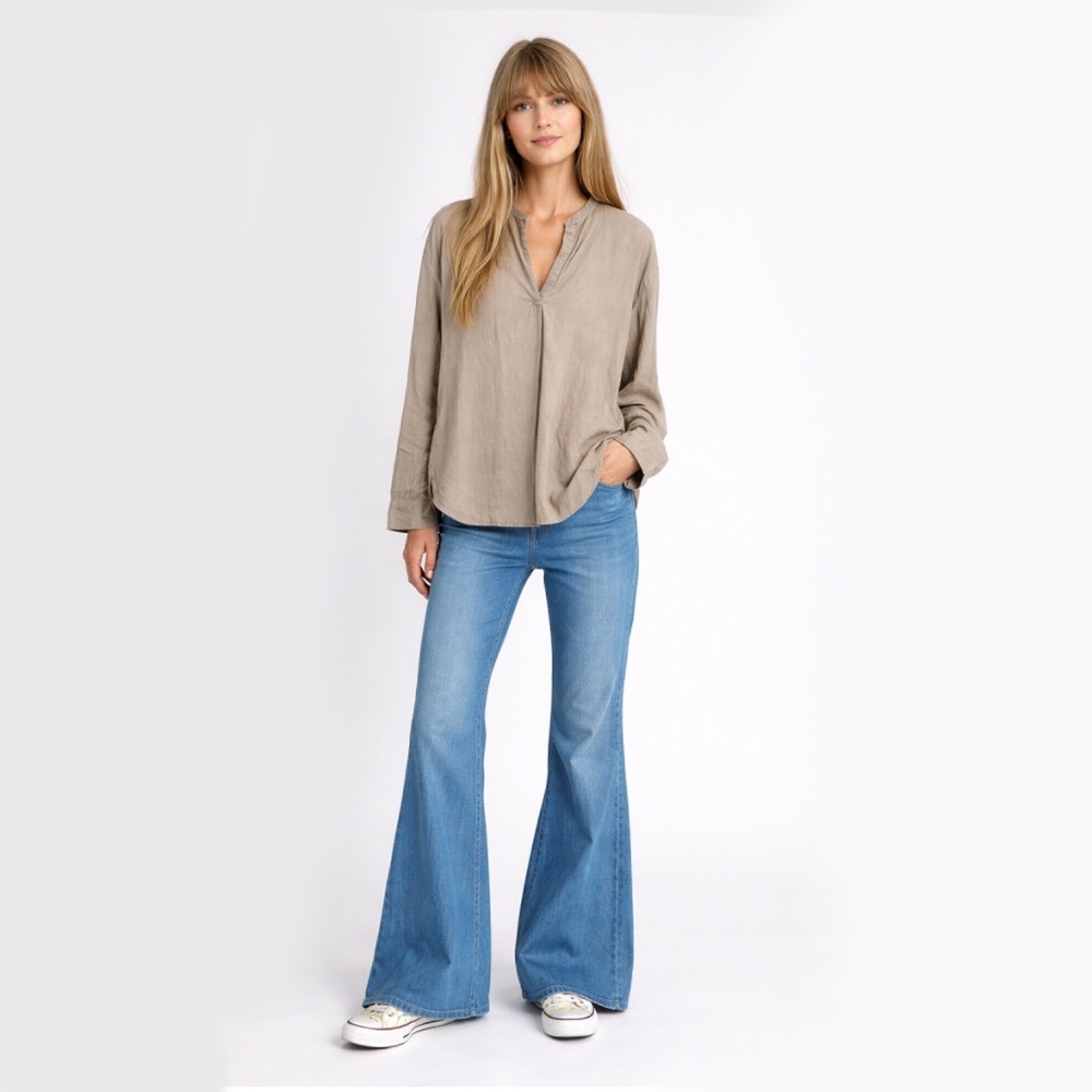 JAMES PERSE Boho-Chic Cotton Tunic Top
